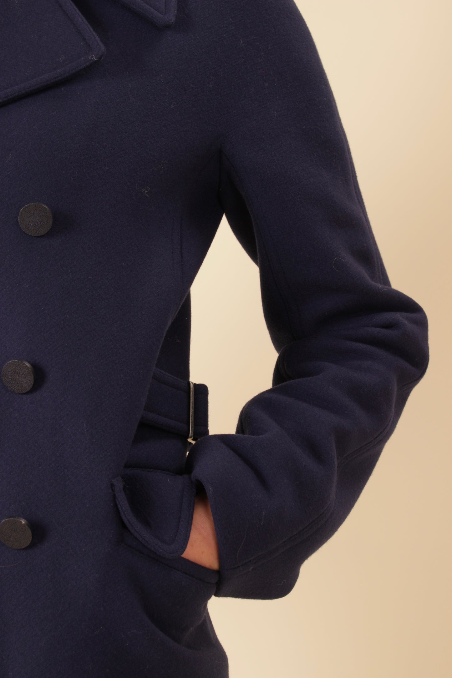 Alaia Navy Wool Coat