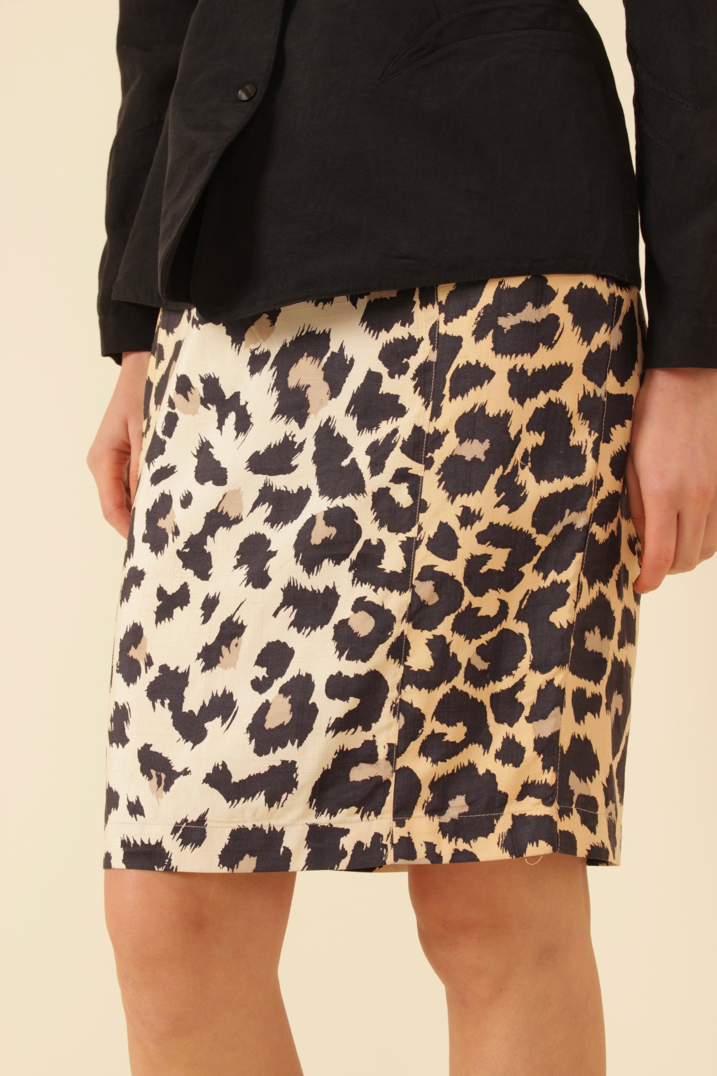 Vintage Thierry Mugler Leopard Print Skirt