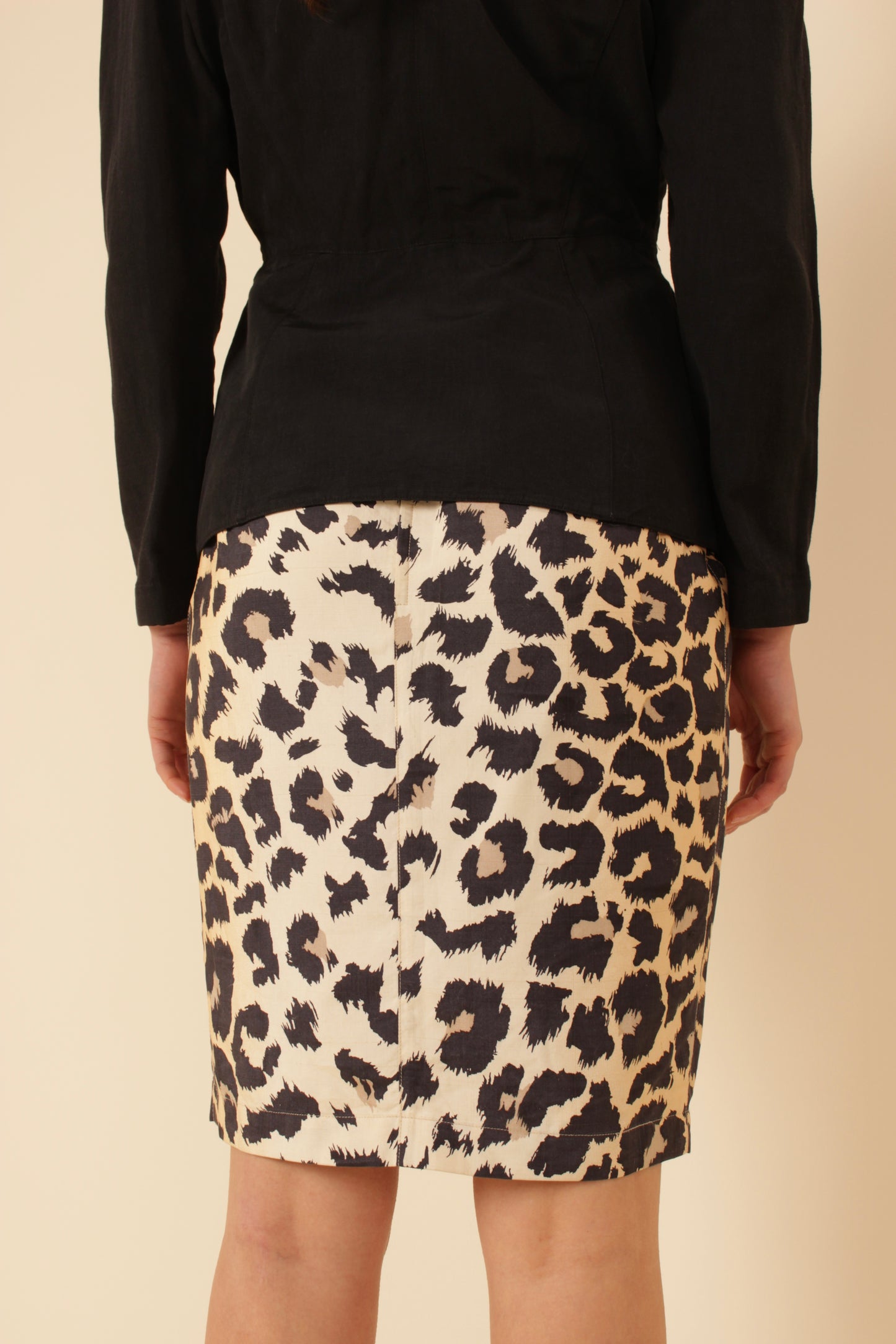 Vintage Thierry Mugler Leopard Print Skirt