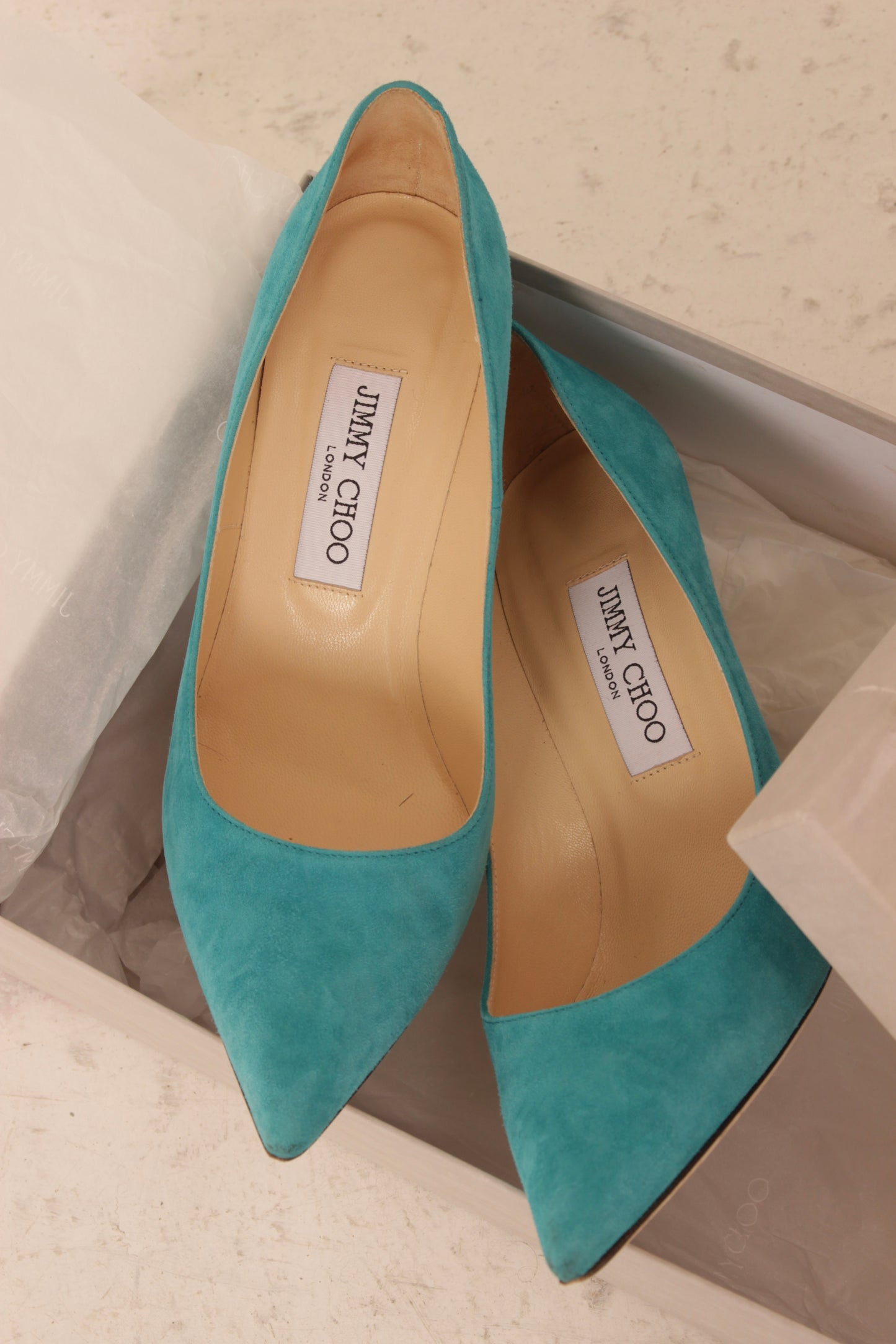 Jimmy Choo Blue Suede Heels