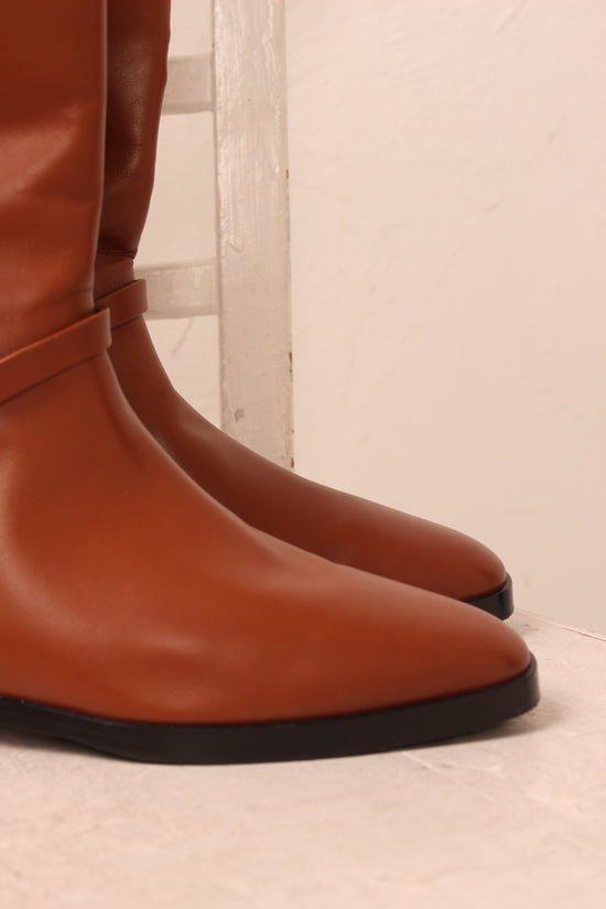 Gucci Tan Leather Riding Boots