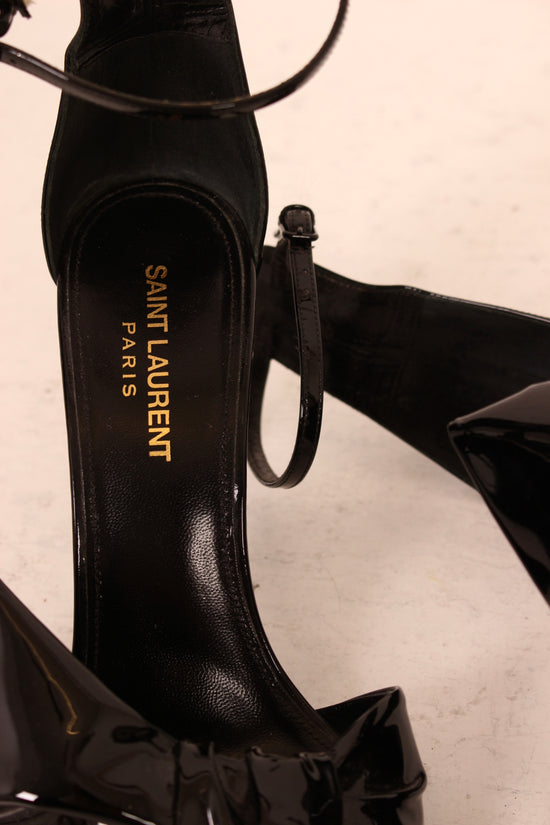 Saint Laurent Patent Bow Sandals