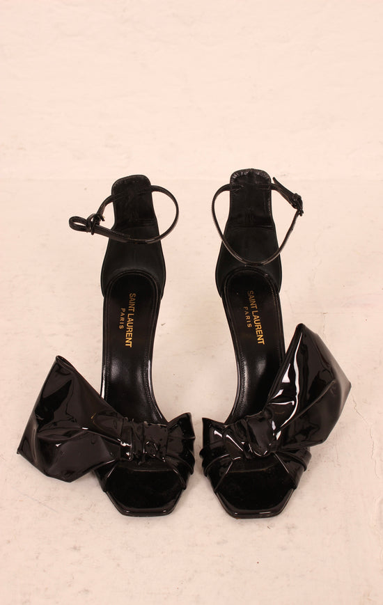 Saint Laurent Patent Bow Sandals