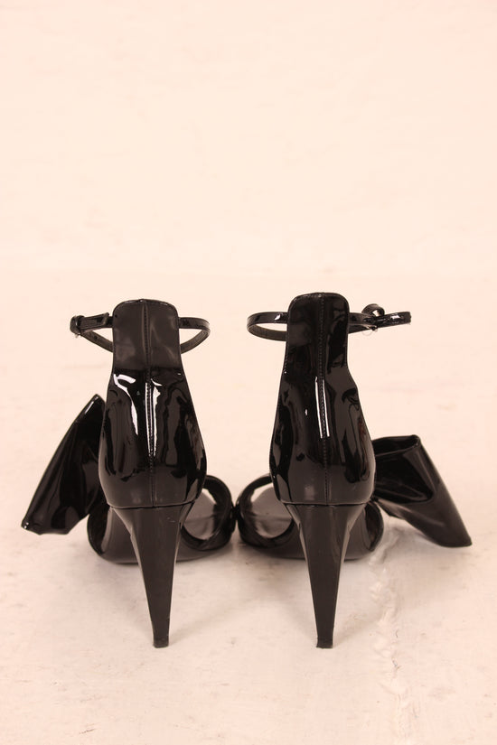 Saint Laurent Patent Bow Sandals