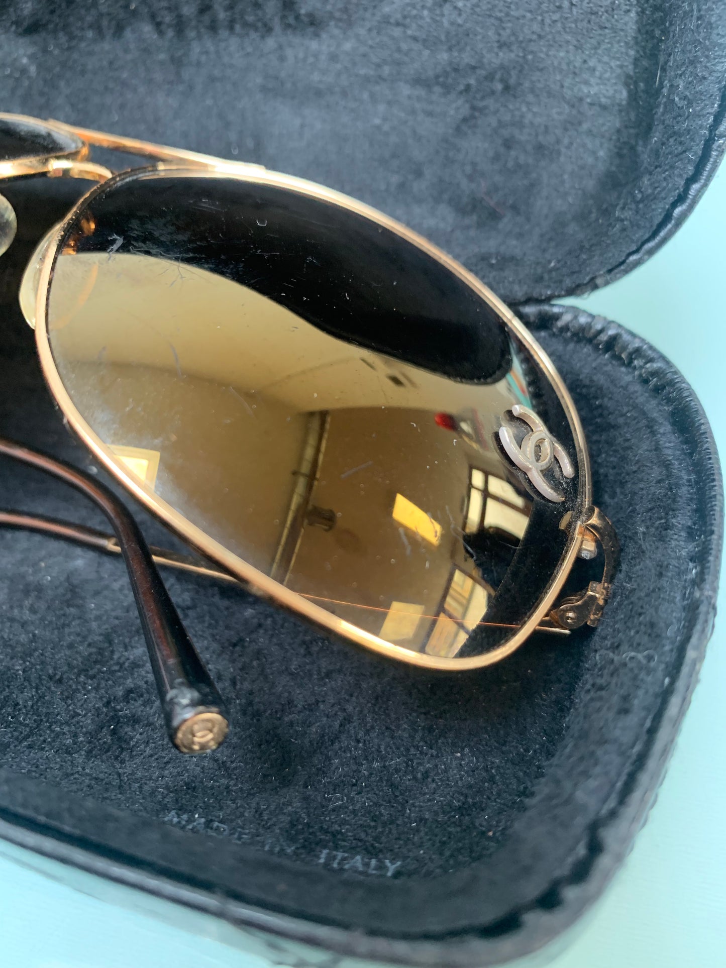 Load image into Gallery viewer, Chanel Aviator Sunglasses
