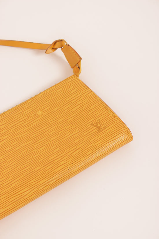 Louis Vuitton Yellow Epi Leather Pochette Bag