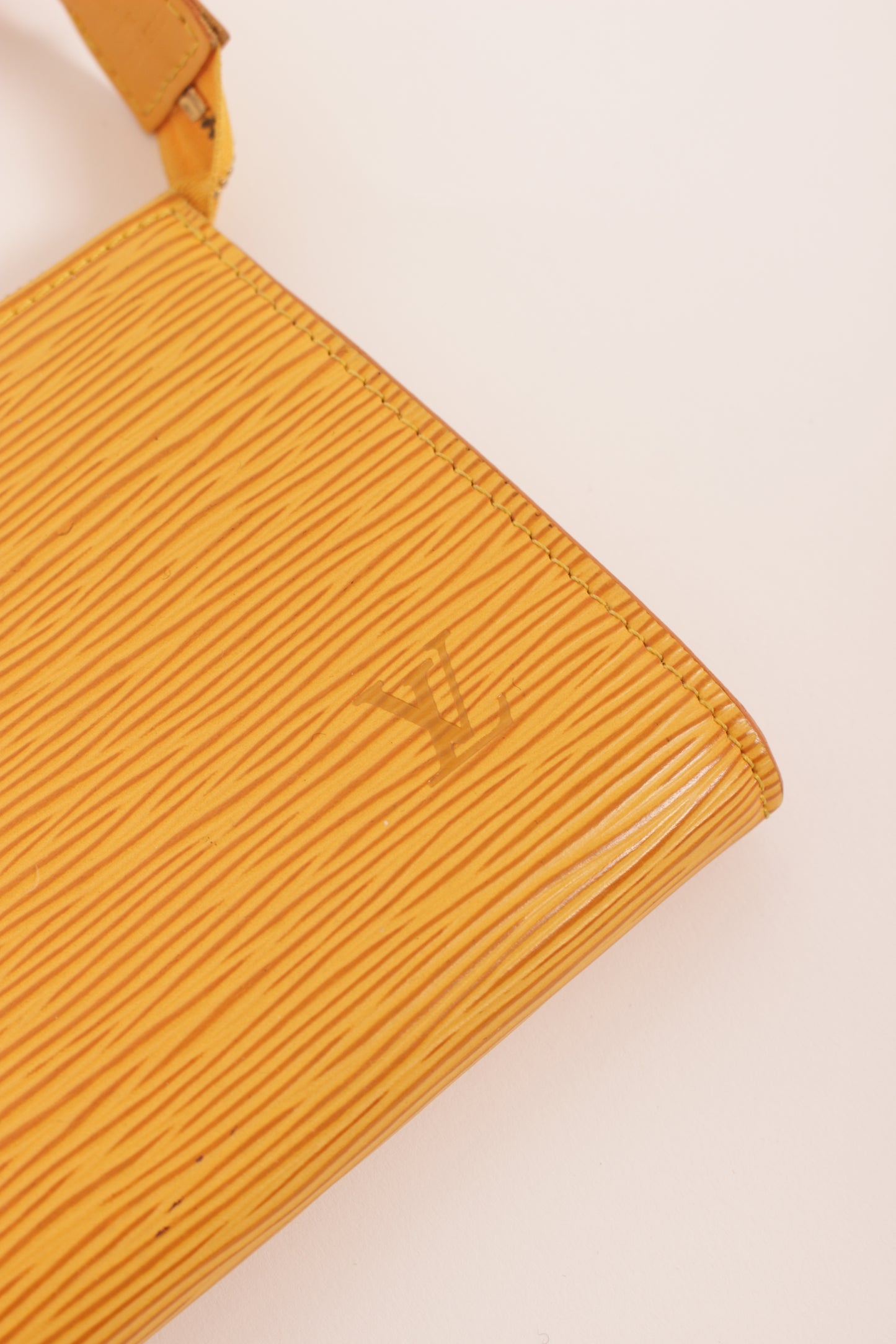 Louis Vuitton Yellow Epi Leather Pochette Bag