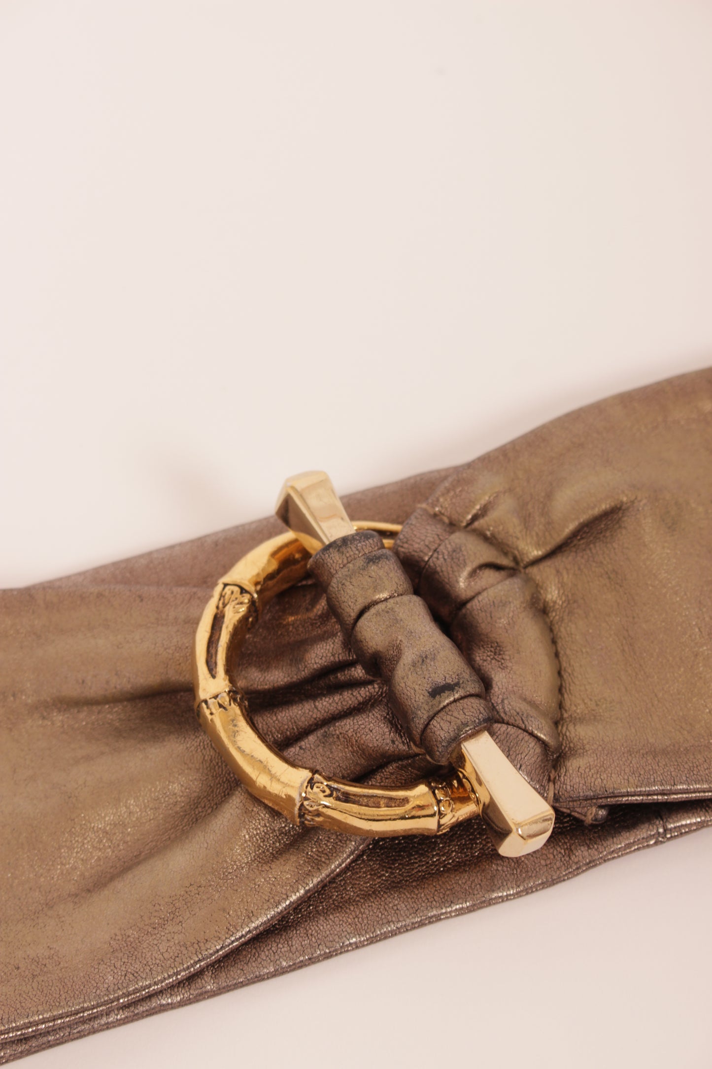 Gucci Bronze Metallic Leather Belt