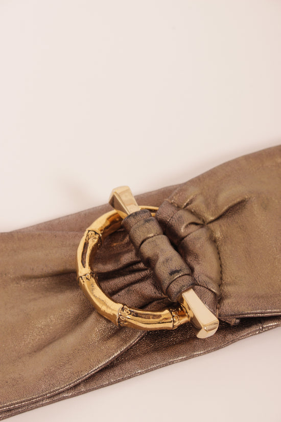 Gucci Bronze Metallic Leather Belt