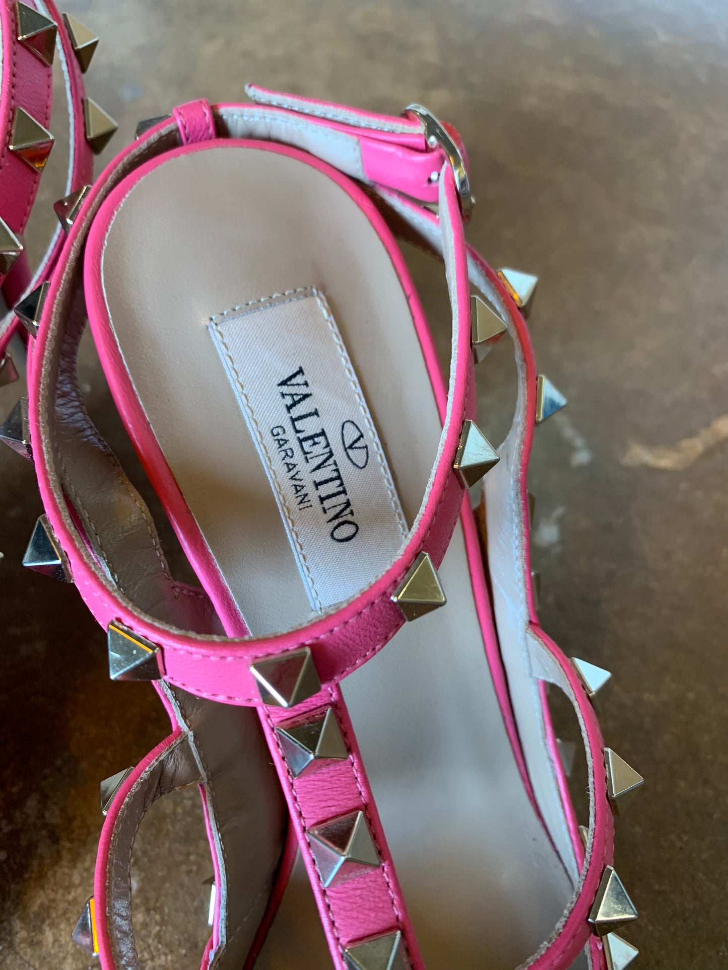 Pink valentino shoes best sale