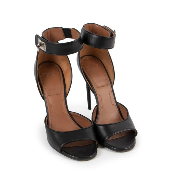 Givenchy Shark Lock Black Leather Heels