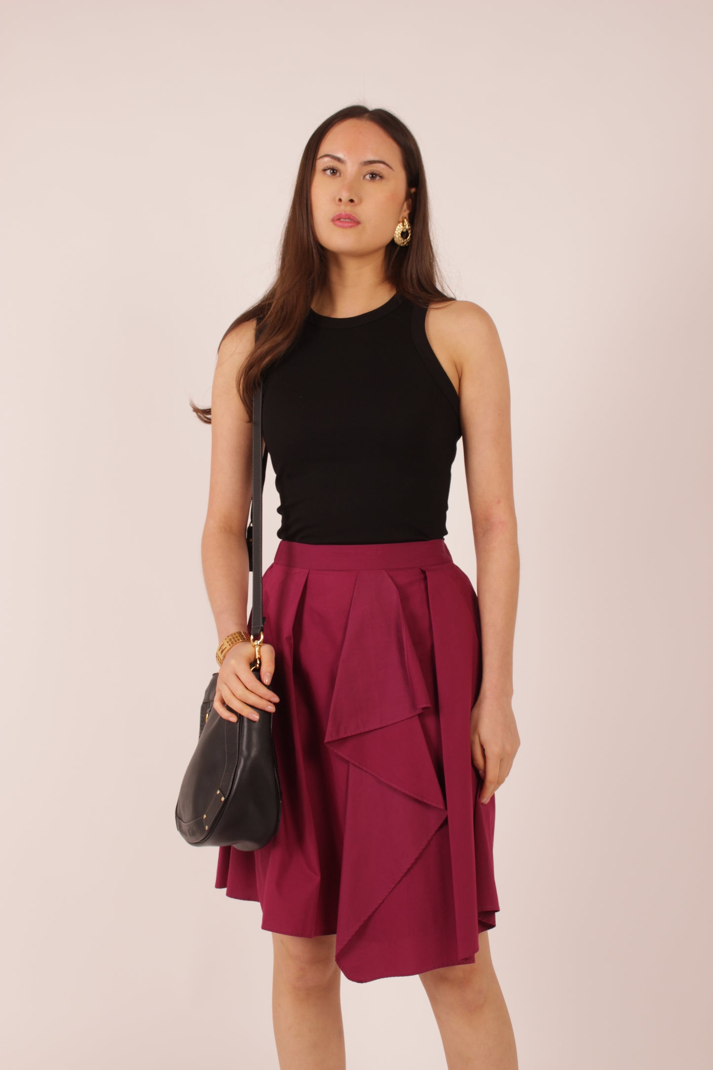 Vintage Lanvin Burgundy Skirt
