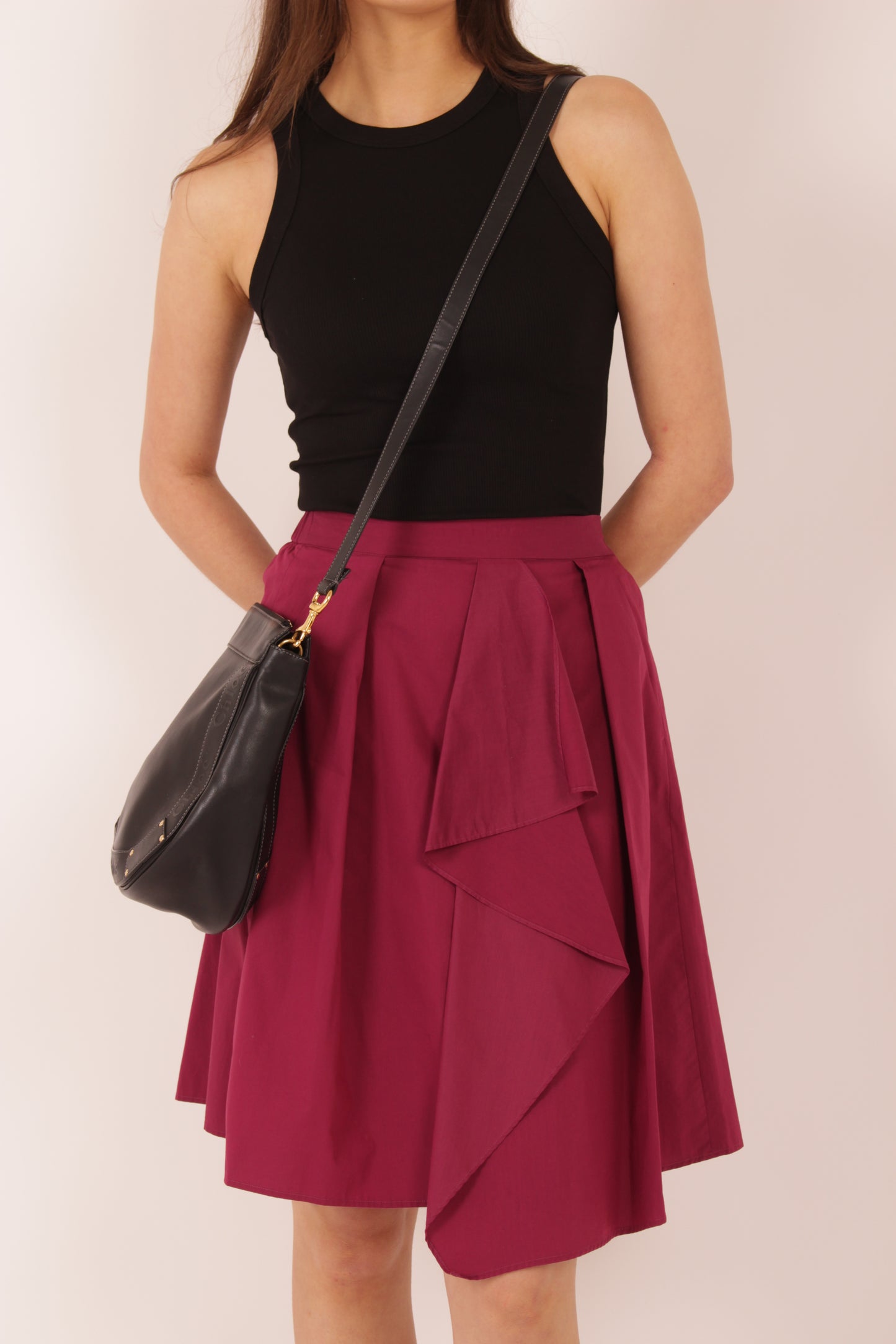 Vintage Lanvin Burgundy Skirt