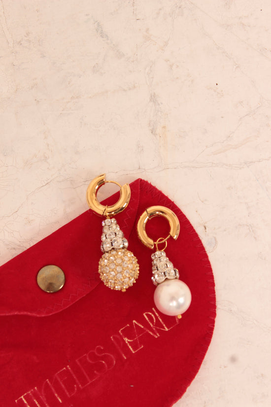 Timeless Pearly Crystal Earrings