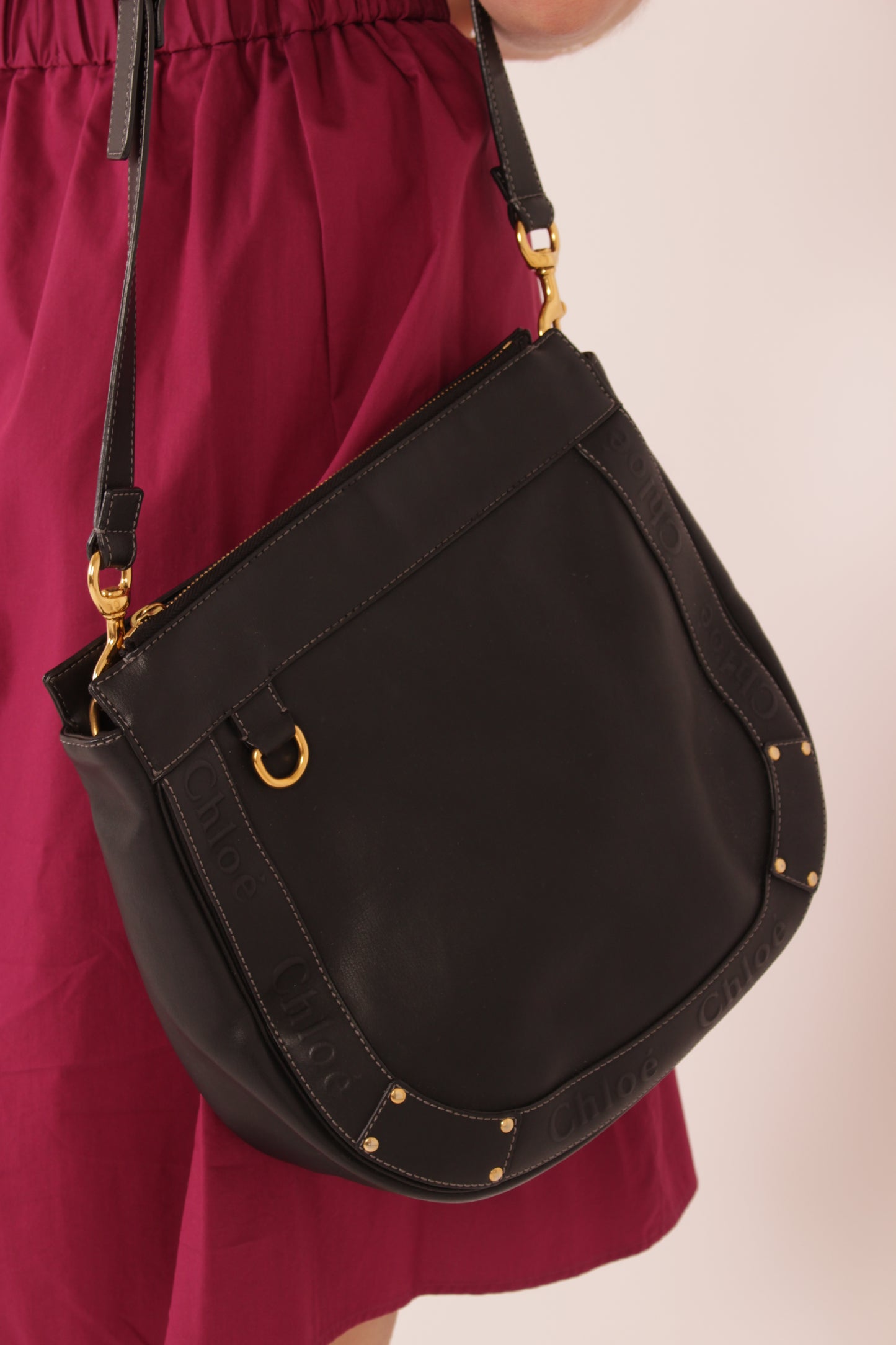 Chloe Black Leather Crossbody Bag