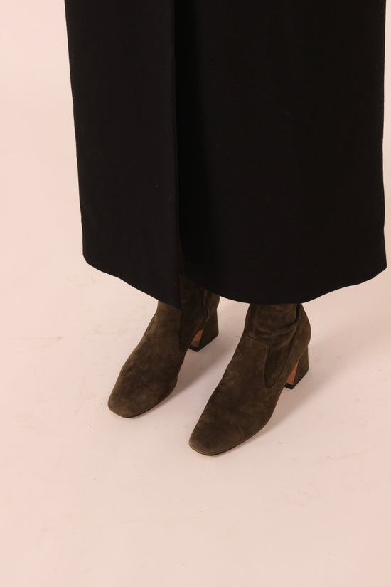 Vintage Alberta Ferretti Over The Knee Green Suede Boots