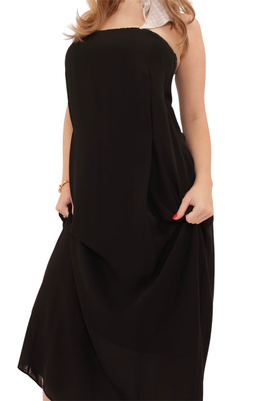 Raquel Allegra Silk Strapless Maxi Dress