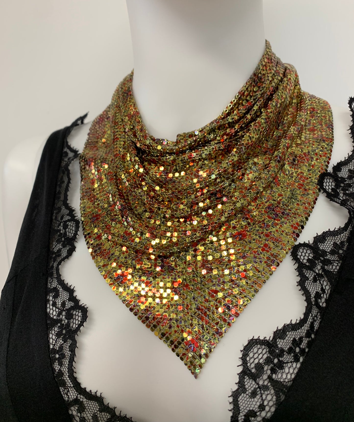 Paco Rabanne Scarf Chainmail Necklace