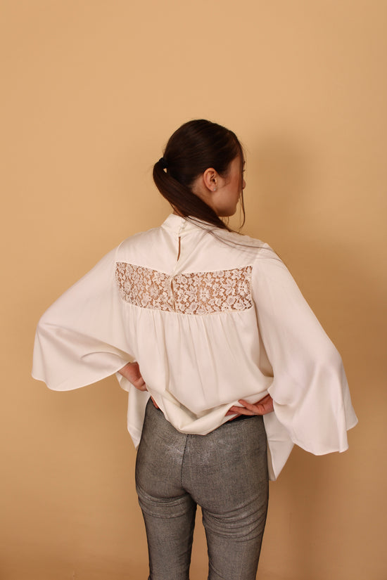 Alexander McQueen Cream Angel Sleeve Blouse