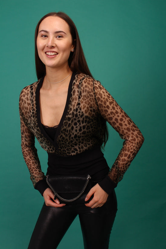 Givenchy Silk Leopard Print Cardigan