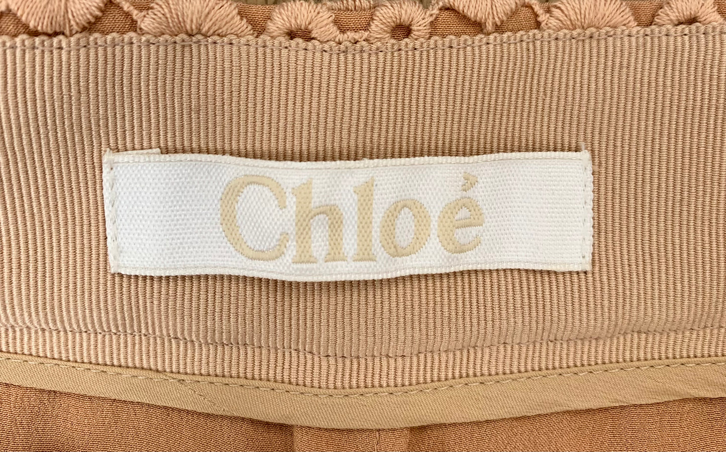 Chloe Beige Embroidery Shorts
