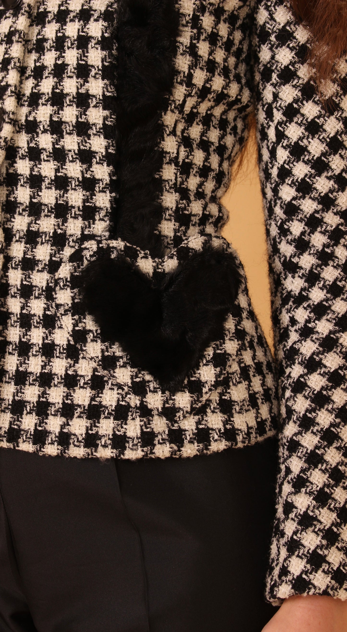 Vintage Dior Houndstooth Wool Jacket