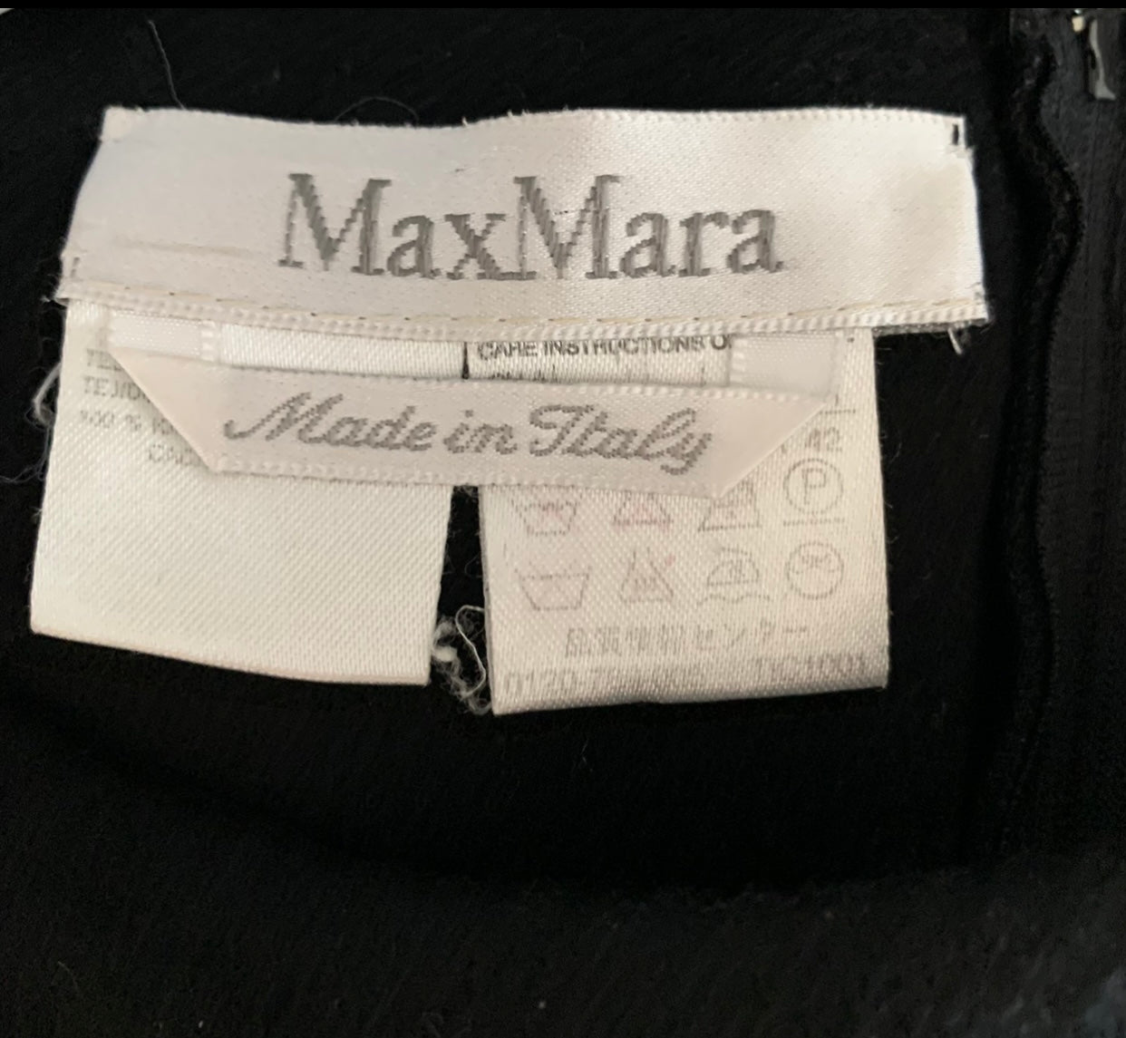 Max Mara Black Cashmere Dress