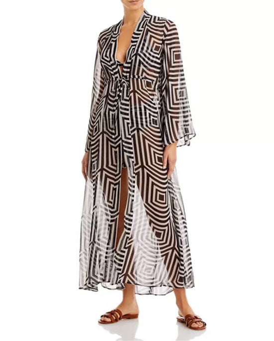 Alexandra Miro  Printed Chiffon Kaftan
