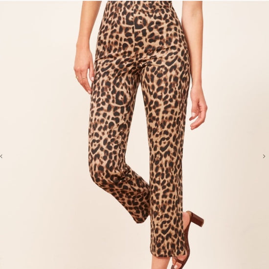 Reformation Leopard Print Trousers