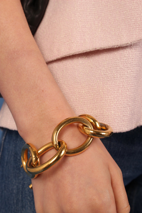 Vintage Chanel Gold Chain Link Bracelet