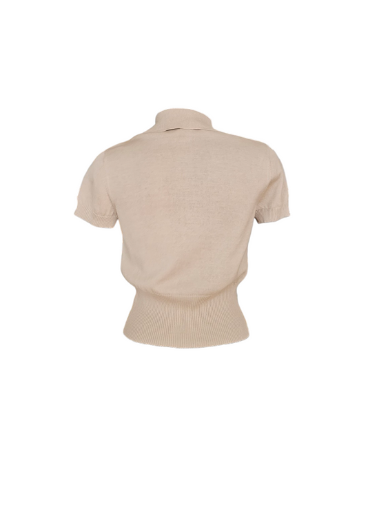 Dolce & Gabbana Cream Polo Top