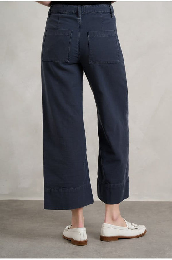 Frame Navy Cropped Trousers