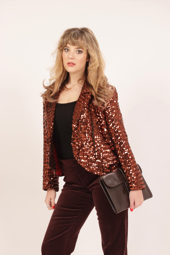 Vintage Bronze Sequin Jacket