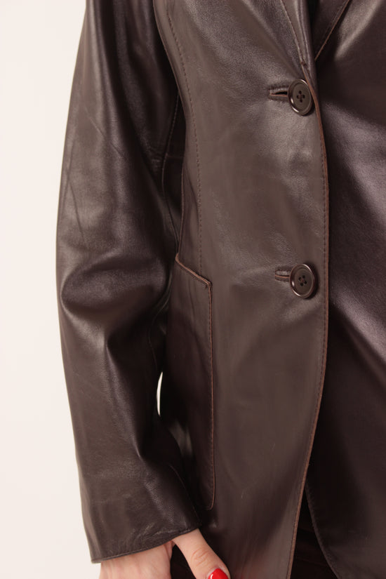 Vintage Caslon Brown leather Jacket