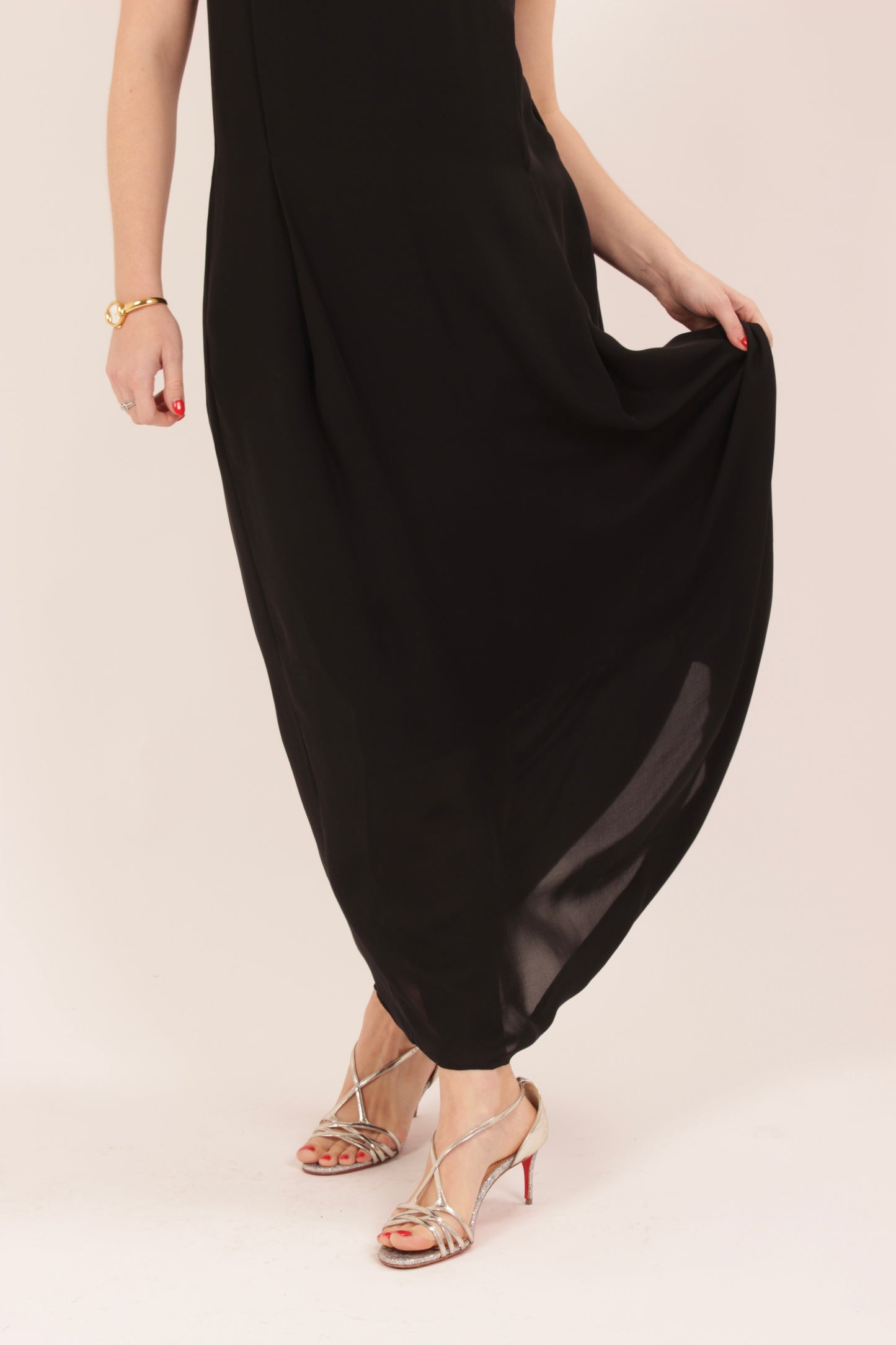 Raquel Allegra Silk Strapless Maxi Dress