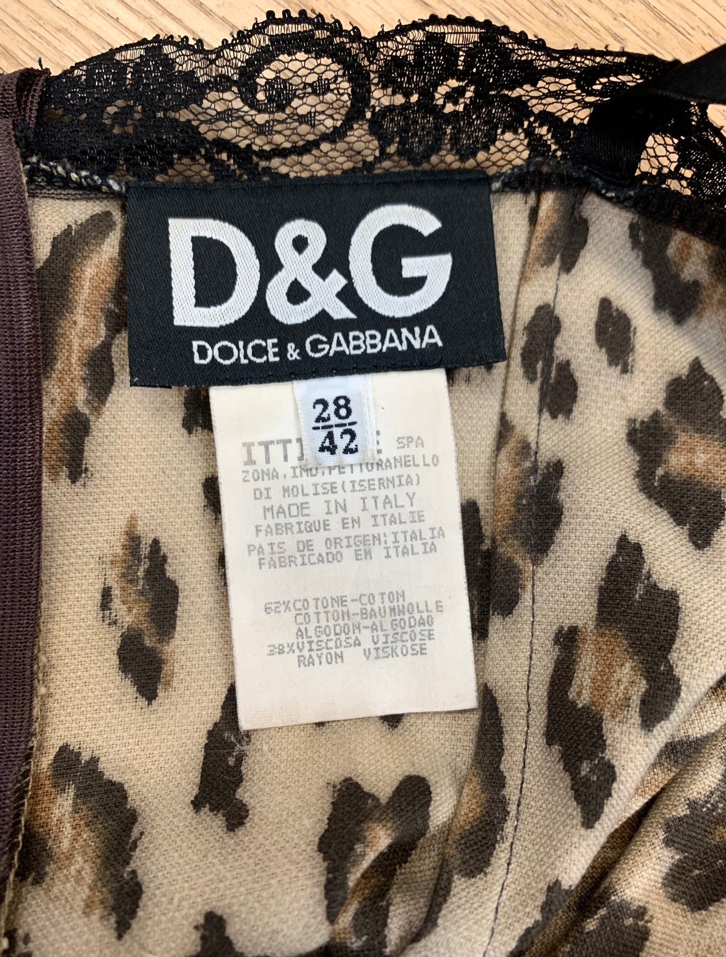 Vintage Dolce & Gabbana Leopard Print Dress