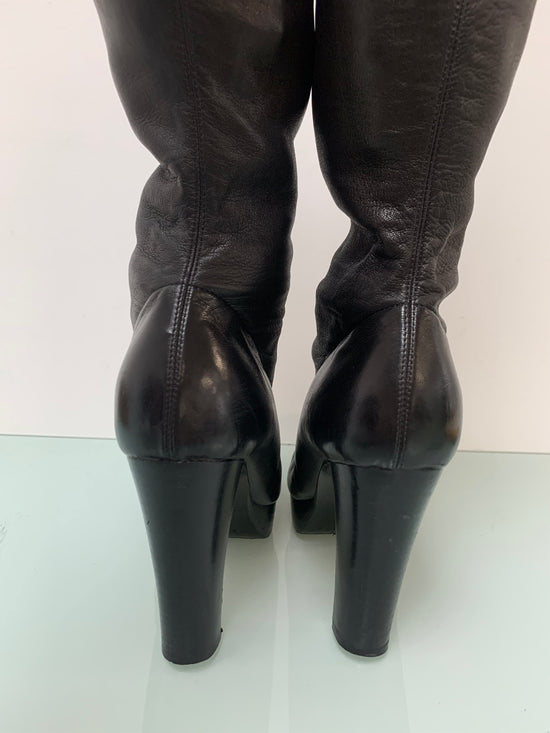 Vintage Celine Black Chunky Boots