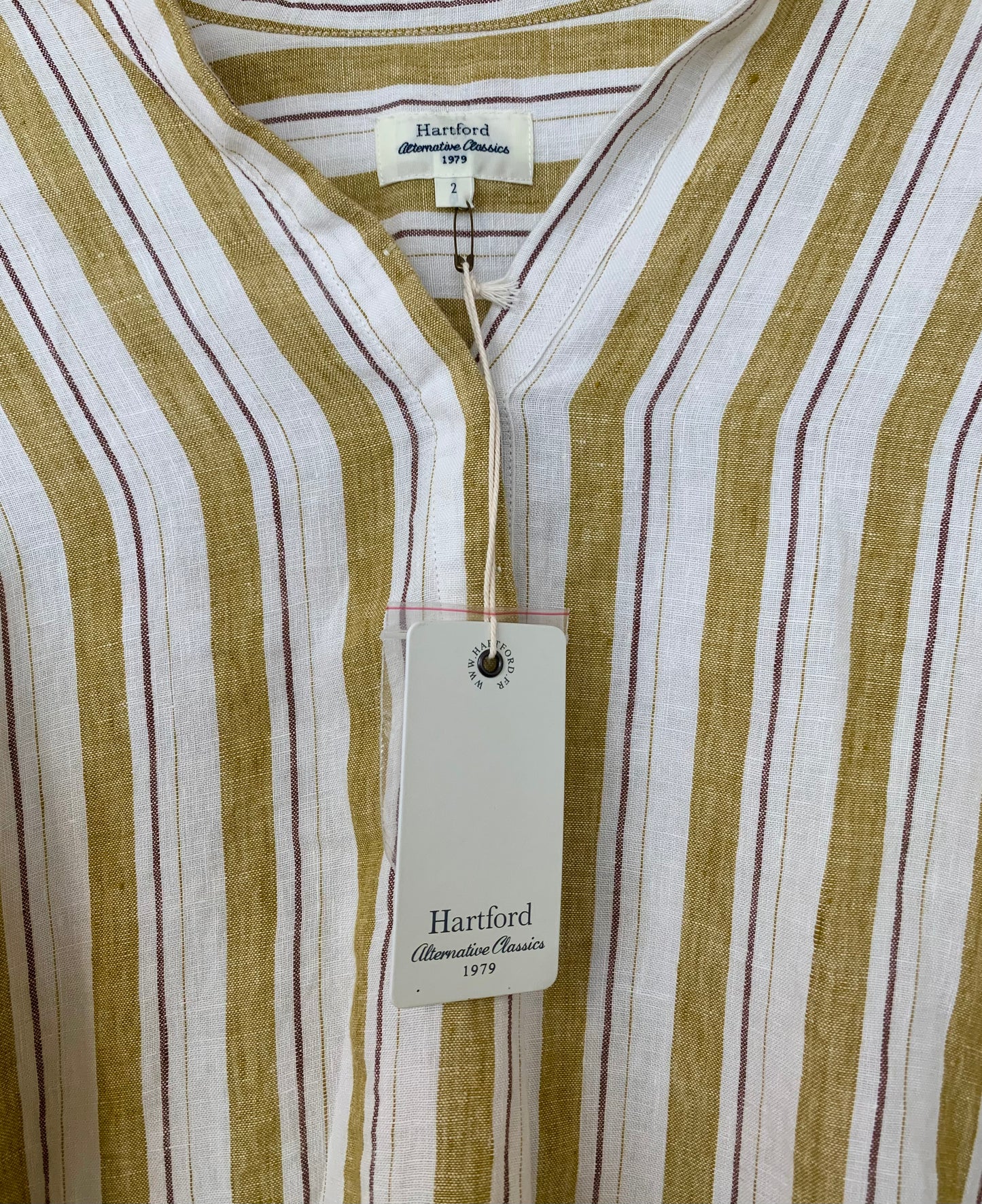 Hartford Striped Linen Shirt -NWT