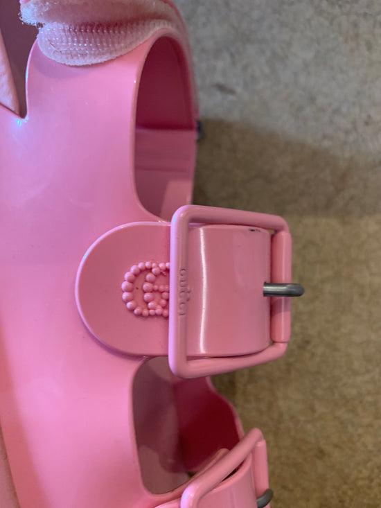 Gucci Pink Double G Rubber Sandals