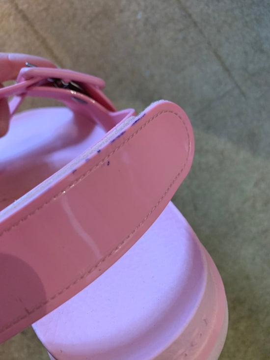 Gucci Pink Double G Rubber Sandals