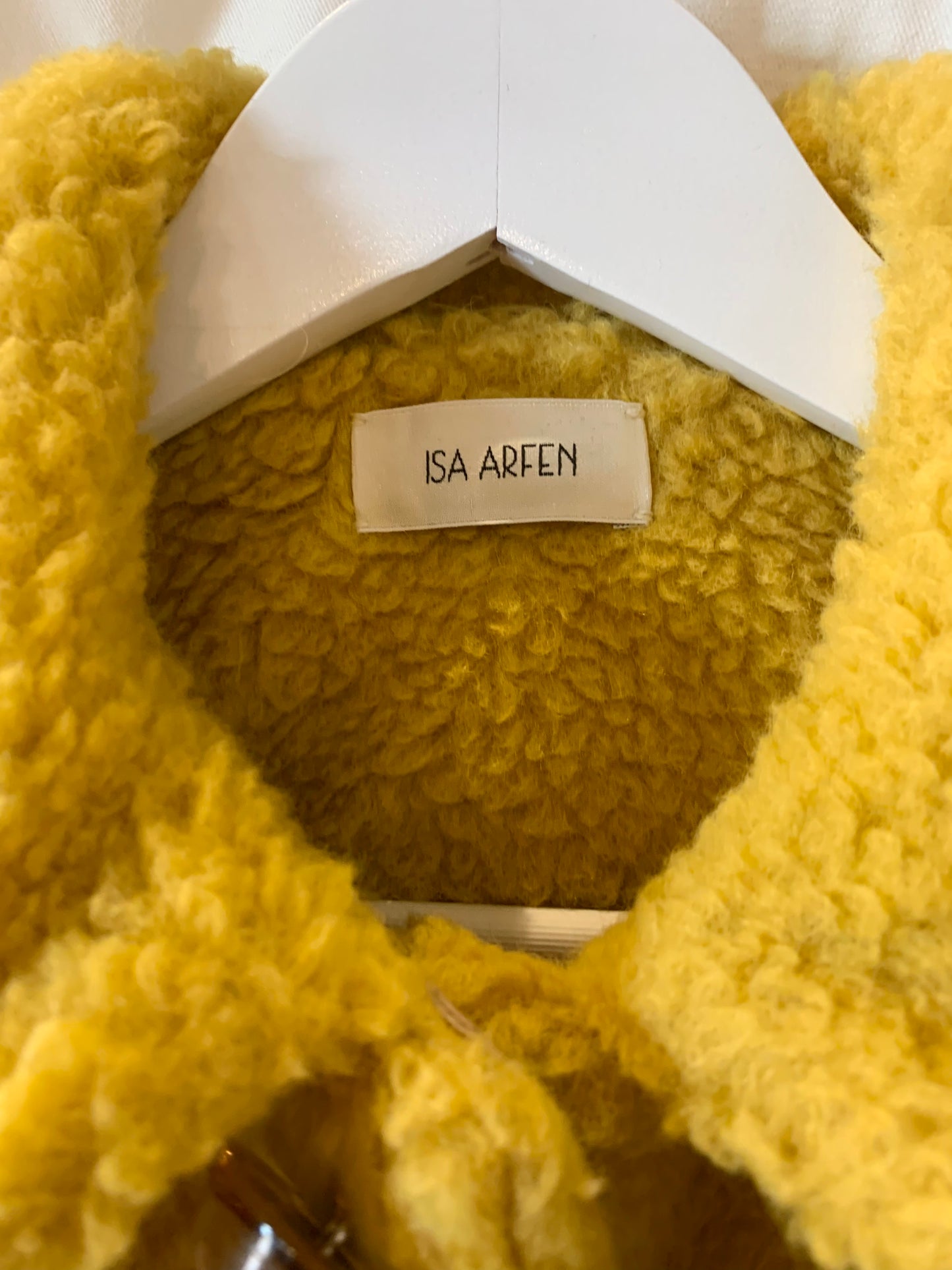 Isa Afren Yellow Shearling Coat