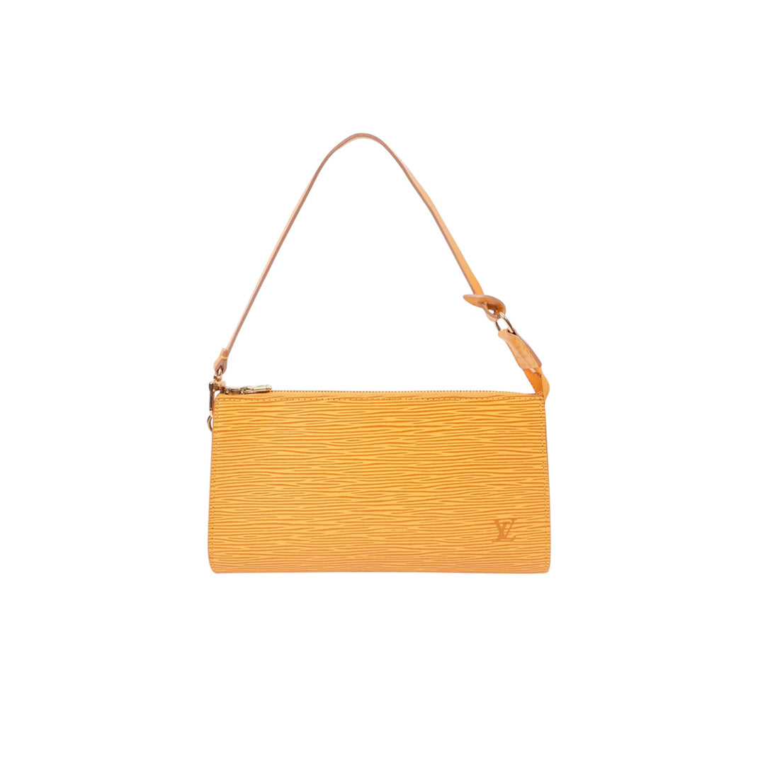 Louis Vuitton Yellow Epi Leather Pochette Bag
