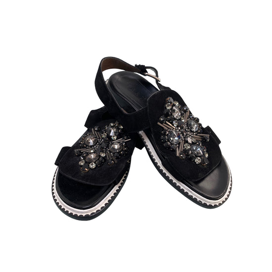 Marni Black Gem Sandals