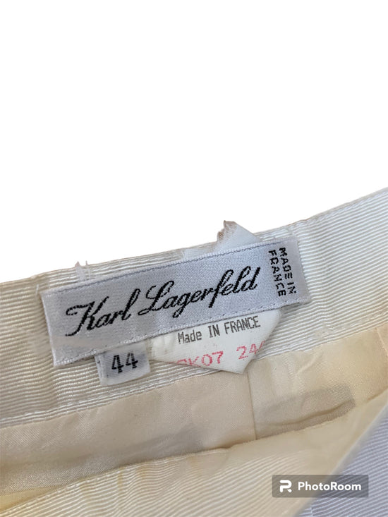 Vintage Karl Lagerfeld White Skirt