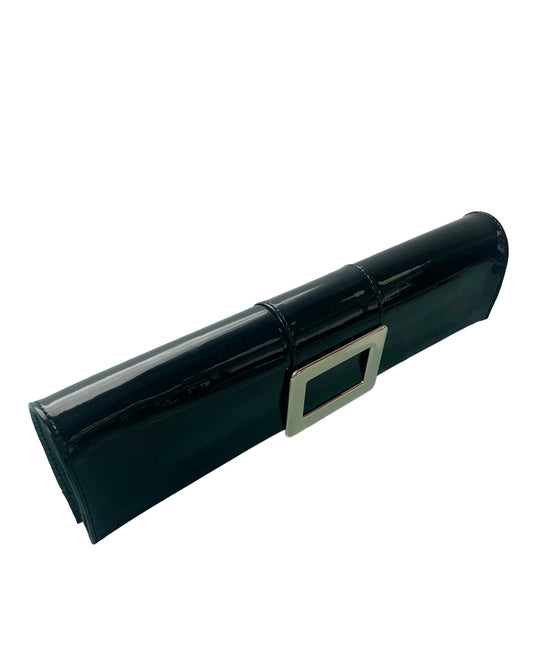 Load image into Gallery viewer, Roger Vivier Black Patent Leather Clutch

