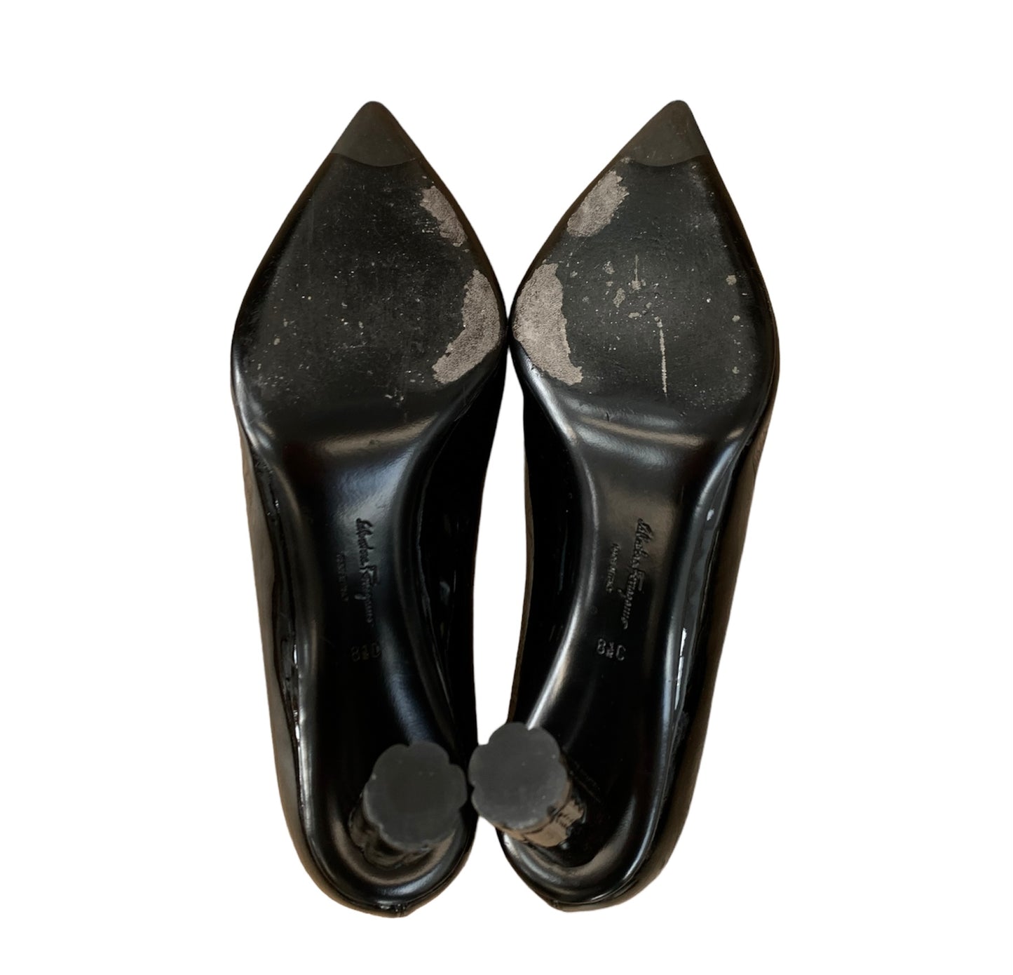 Salvatore Ferragamo Black Patent Heels