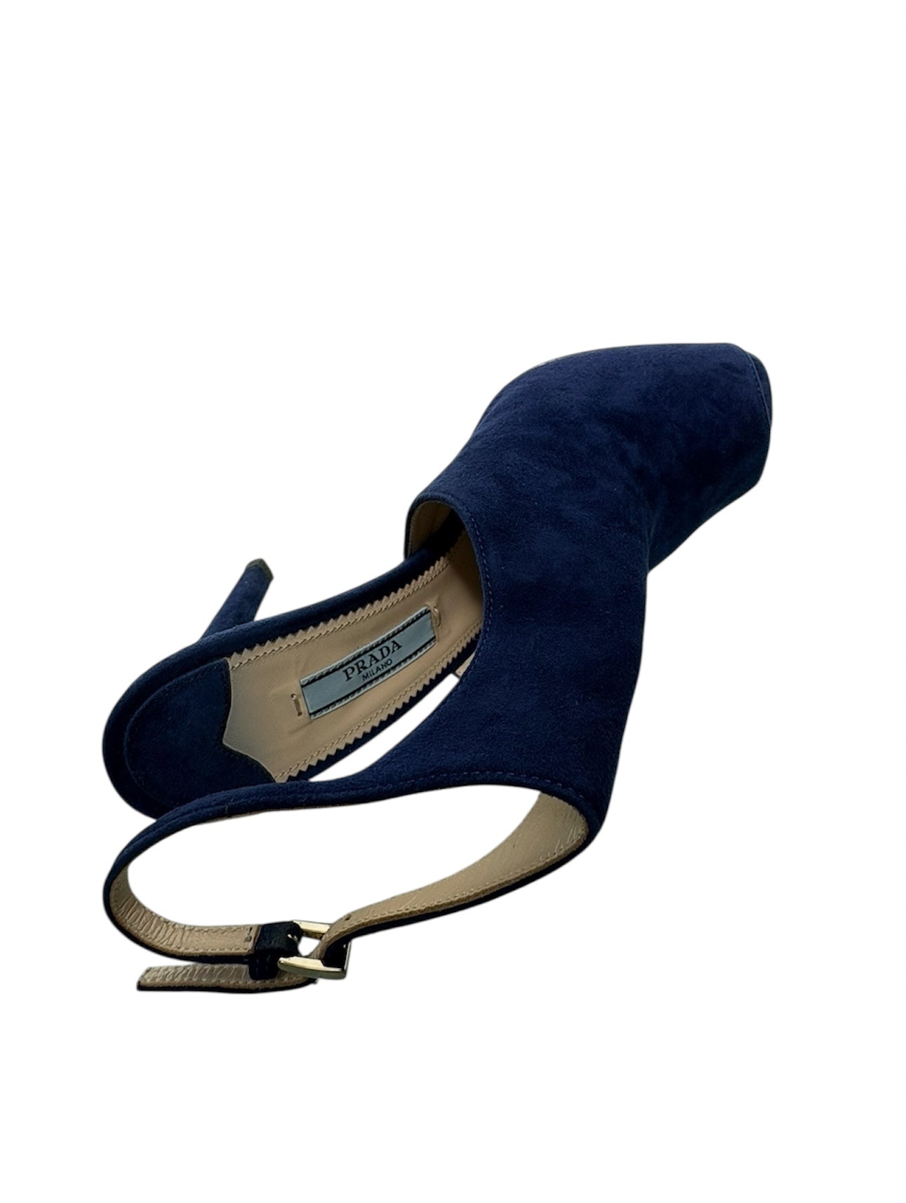 Prada Navy Suede Heels