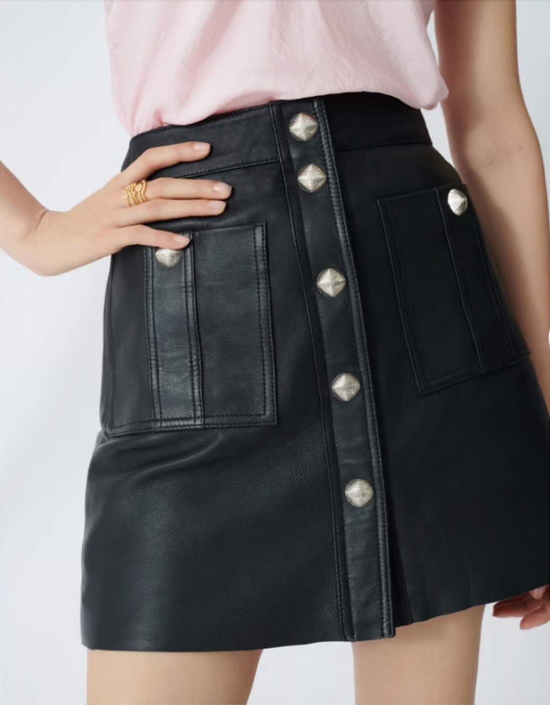 Load image into Gallery viewer, Maje Leather Mini Skirt
