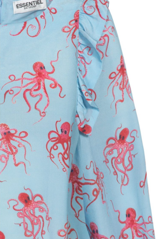 Essential Antwerp Silk Octopus Print Blouse