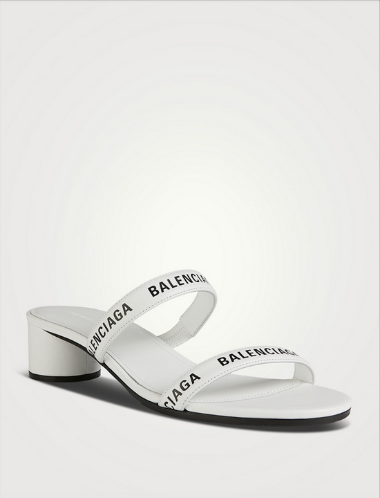 Balenciaga White Logo Sandals - new